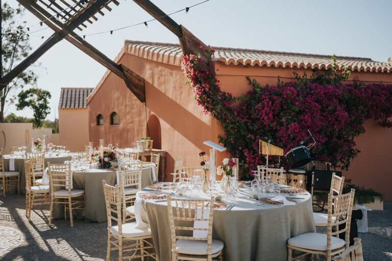The Theatre Terrace set for dinner, Solar do Paço Algarve