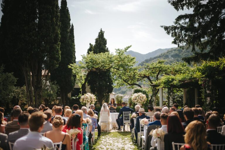 Symbolic ceremony in the gardens of Villa Eva, Ravello, Sophisticated Weddings