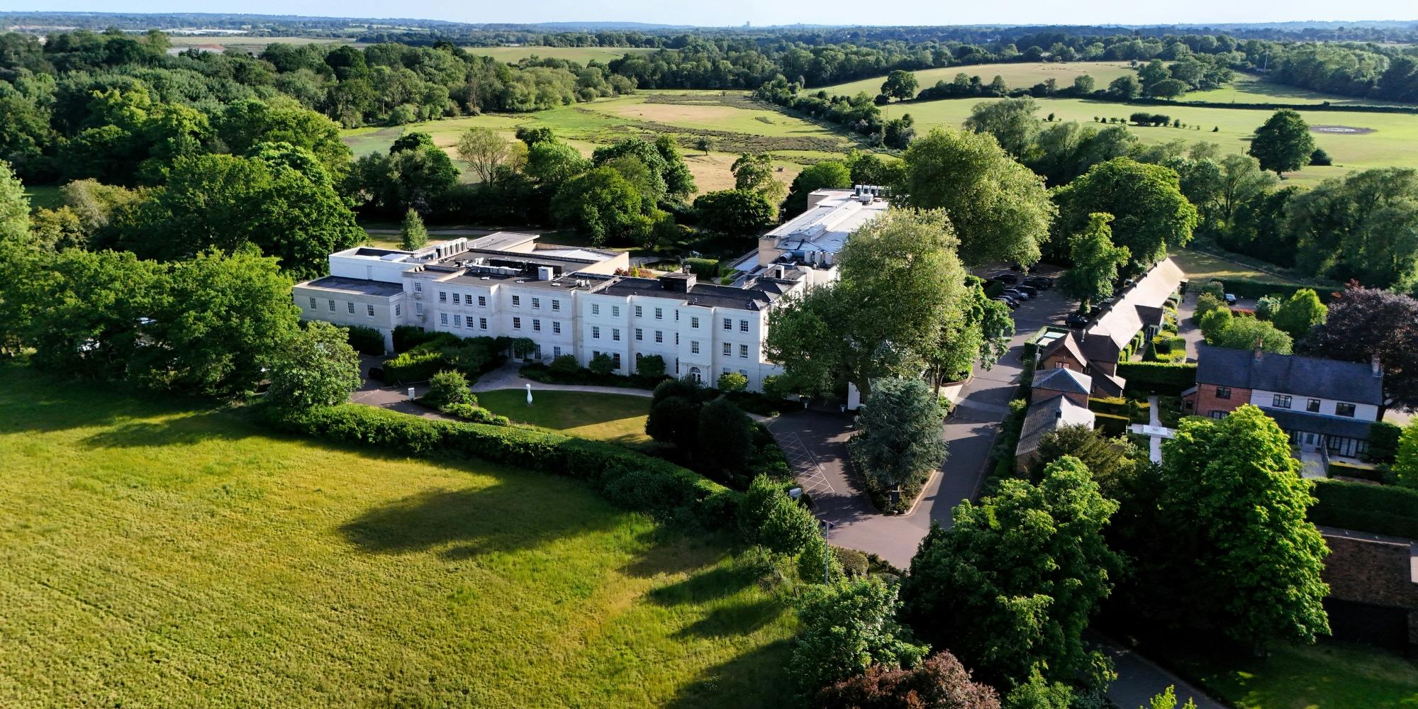 Aerial view of the house and its grounds, Sopwell House