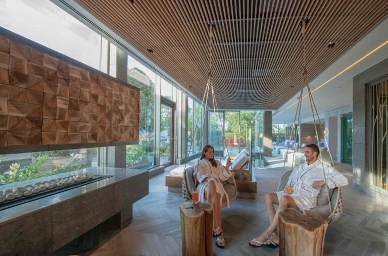 A glazed relaxation area at the spa, Sopwell House