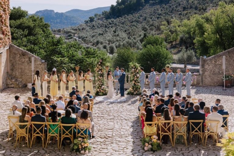 A pool-side ceremony, Spain4weddings