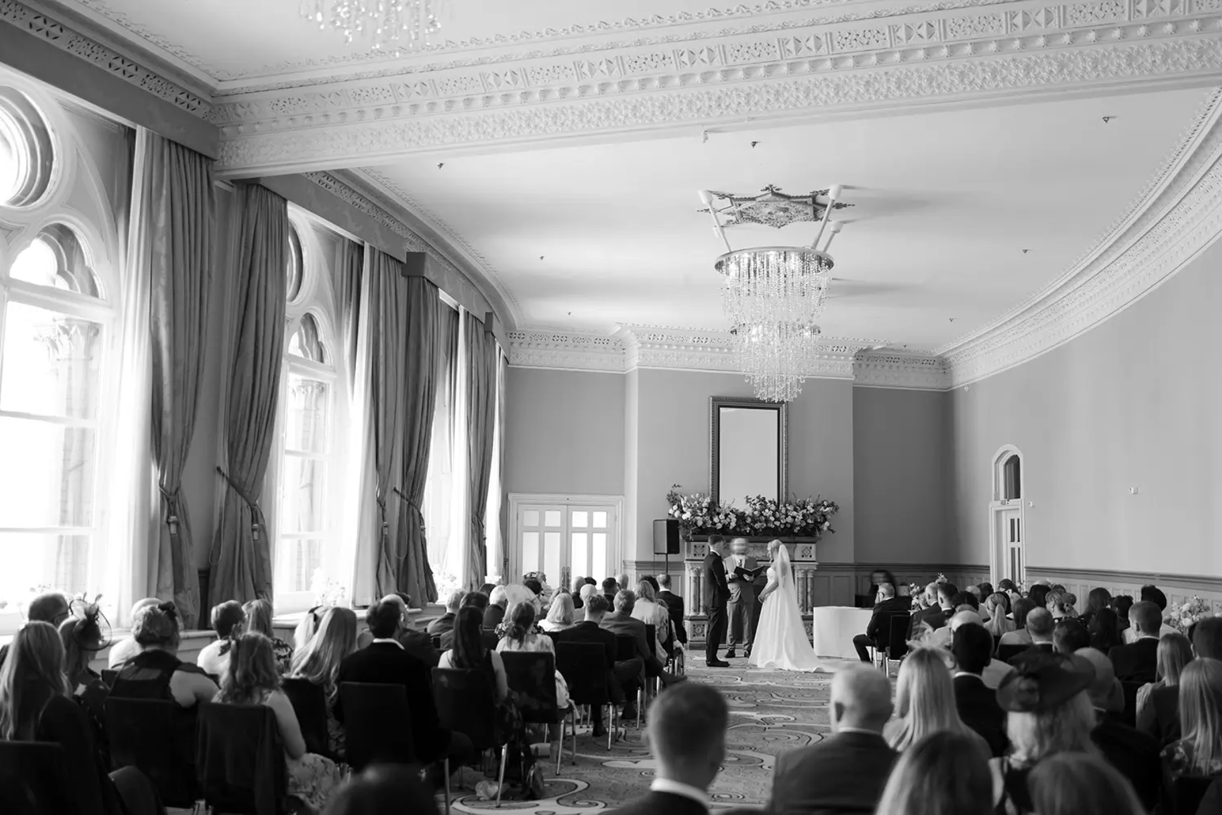 A civil ceremony in progress, St Pancras Renaissance Hotel London