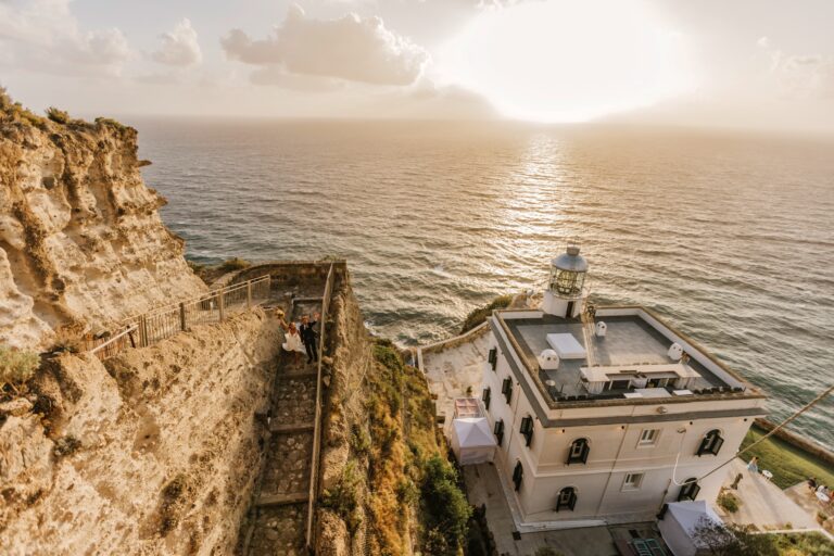 The lighthouse reception venue on the cliffs above the sea, Ischia, Stefania Silvestro