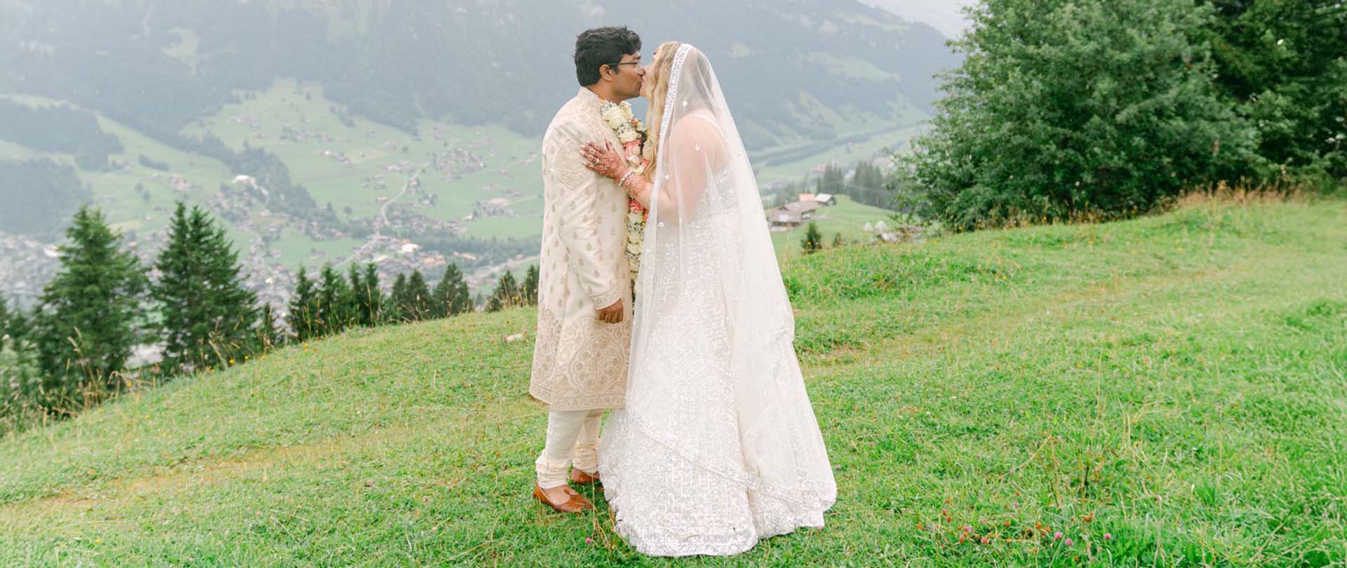 Sreyan and Julie on a hillside above the valley at Lenk in the Bernese Oberland (film still), Story Of Your Day