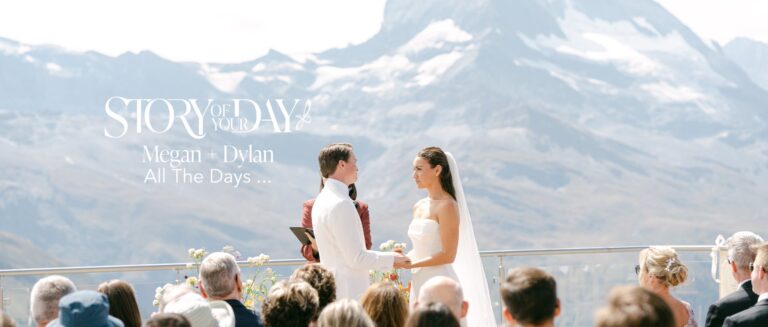 A frame from their film of Megan & Dylan, Zermatt, Story Of Your Day