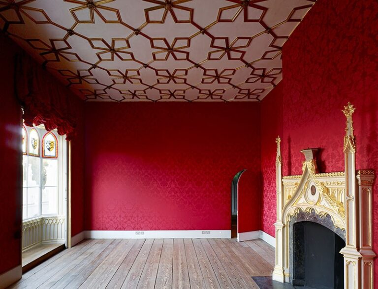 A historic bedchamber at Strawberry Hill, a room to dress and prepare in on the day, Strawberry Hill House