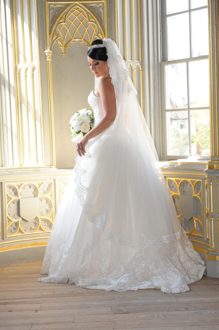 A wedding portrait in the theatrical interiors of Strawberry Hill House, Strawberry Hill House