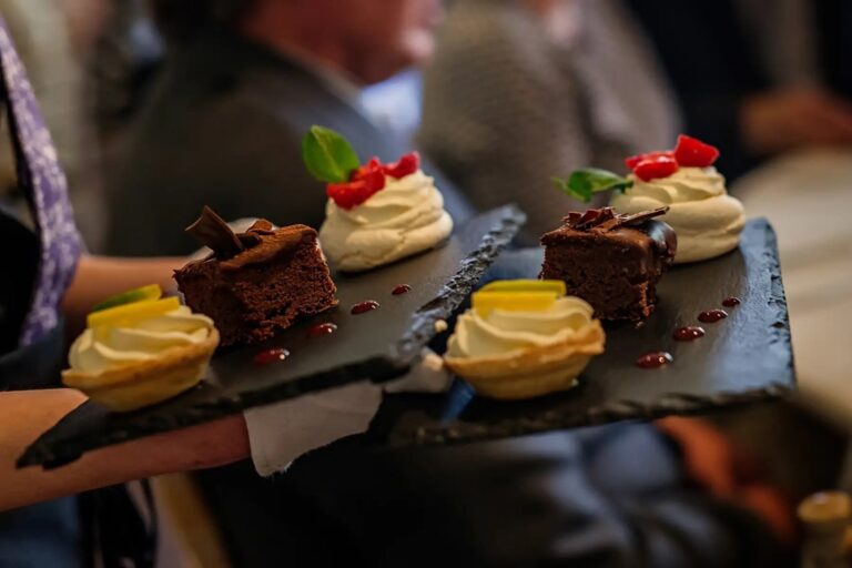 Dessert Canapes Served by the Kitchen at Stubton Hall, Stubton Hall