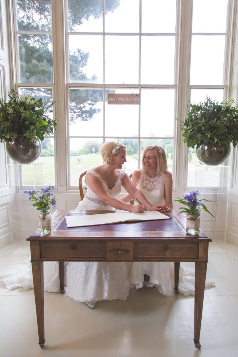 A Same-Sex Couple Signing the Register at Stubton Hall, Stubton Hall
