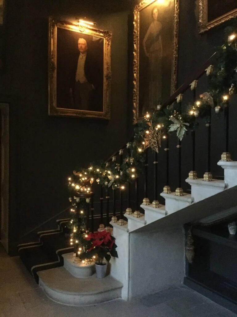 The Staircase at Stubton Hall Dressed for Christmas, Stubton Hall