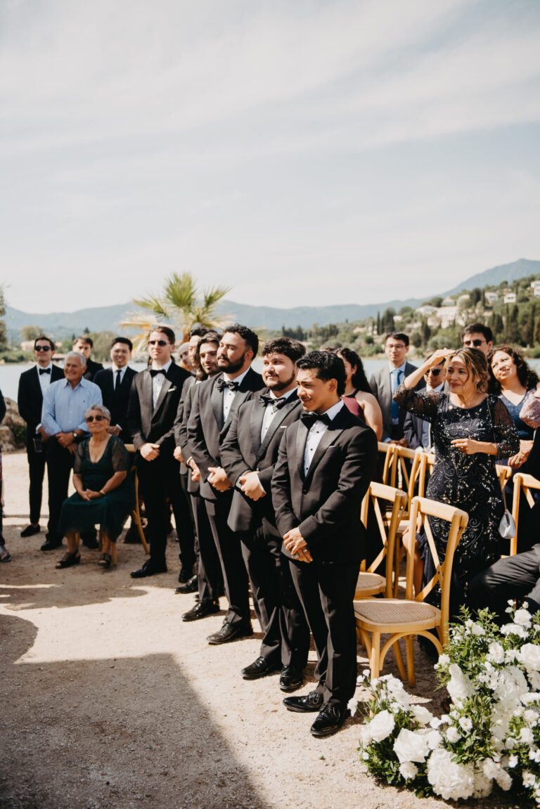 The groomsmen, lined up before the ceremony, Studio27 by Andreas Politis Photography and Cinematography