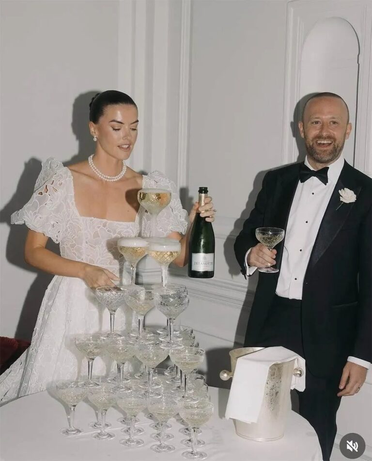 A champagne toast, The Ned, London, Sweet Pea Floral Design