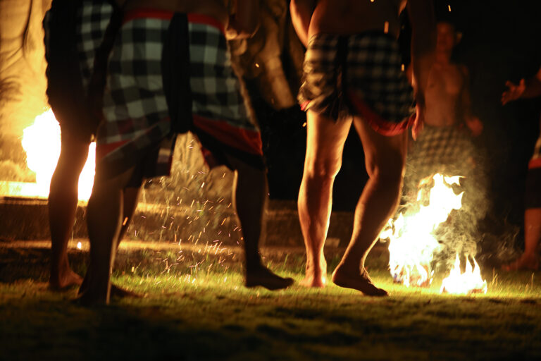 Fire dance performance, Tanah Gajah, a Resort by Hadiprana