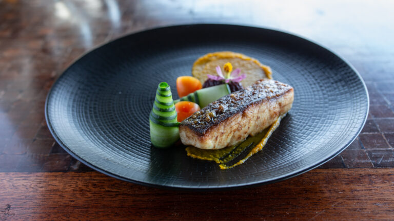 Plated fish course, Tanah Gajah, a Resort by Hadiprana