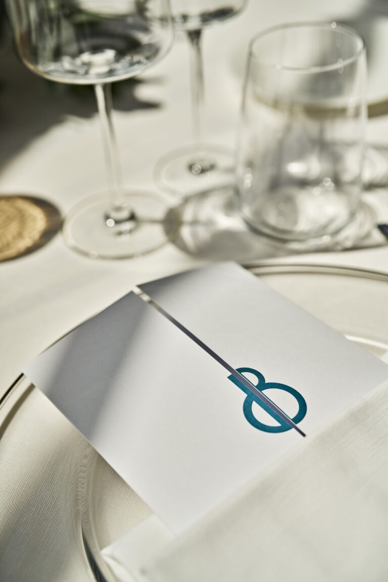 A Wedding Place Setting in Le Pavillon, The Britannique Naples