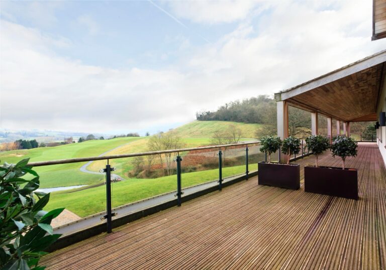 The balcony of the Samuel Ryder Suite above the Twenty Ten course, The Celtic Manor Resort