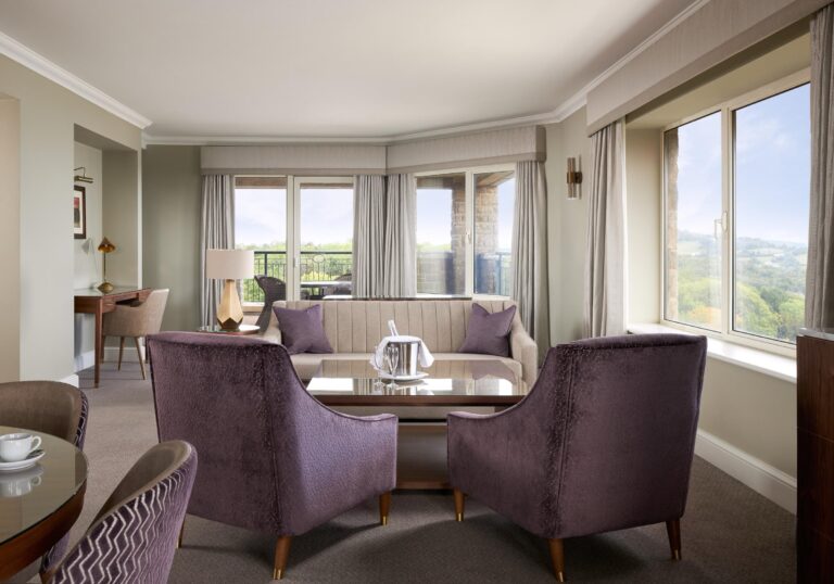 The sitting area of a Deluxe Suite, The Celtic Manor Resort