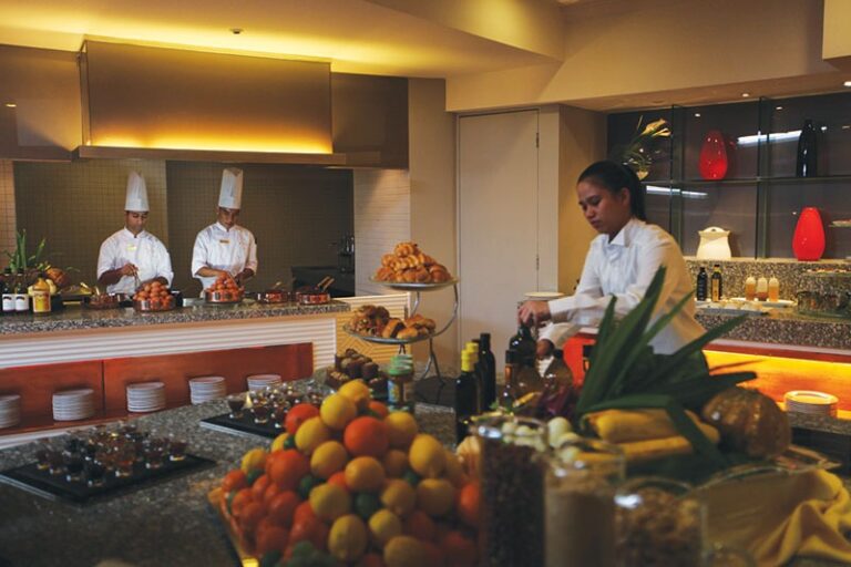Chefs at a live food station, The Chateau Spa and Organic Wellness Resort