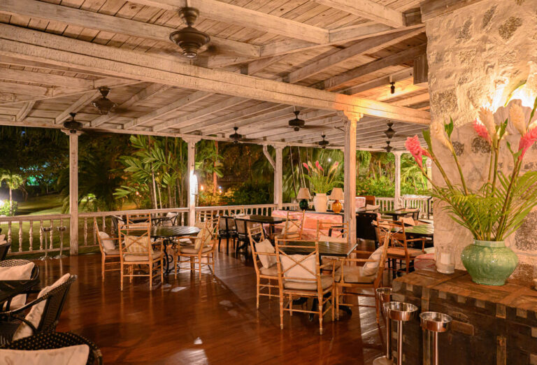 The Veranda wrapping around the club house, The Cotton House