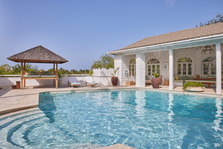 Swimming pool and pergola at The Residence, The Cotton House