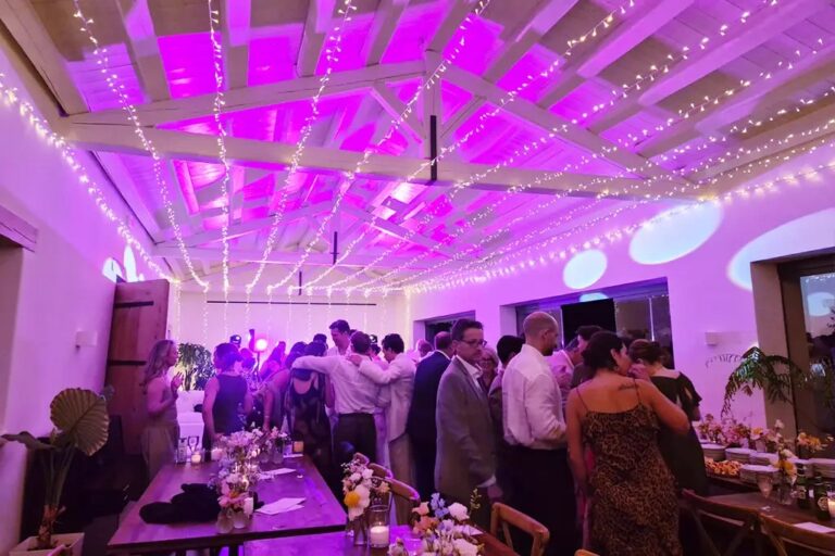 An evening reception in the olive press, The Courti Estate