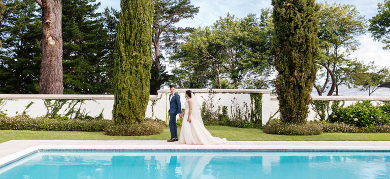 A couple beside the swimming pool, The Forum Embassy Hill