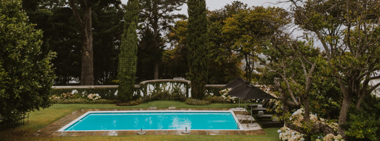 The swimming pool and garden from above, The Forum Embassy Hill