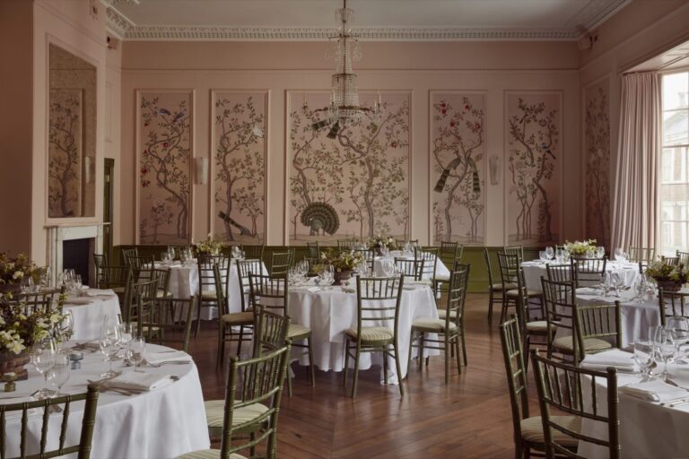 The Ballroom's hand-painted Chinoiserie panelling and chandeliers, The George in Rye