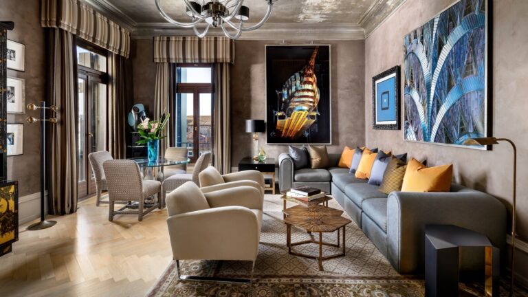 A Grand Suite living room in the Gritti style, The Gritti Palace