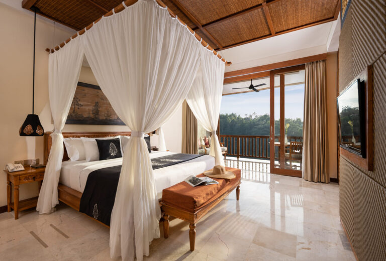 Bedroom of a Kayon Jungle Suite, The Kayon Jungle Resort