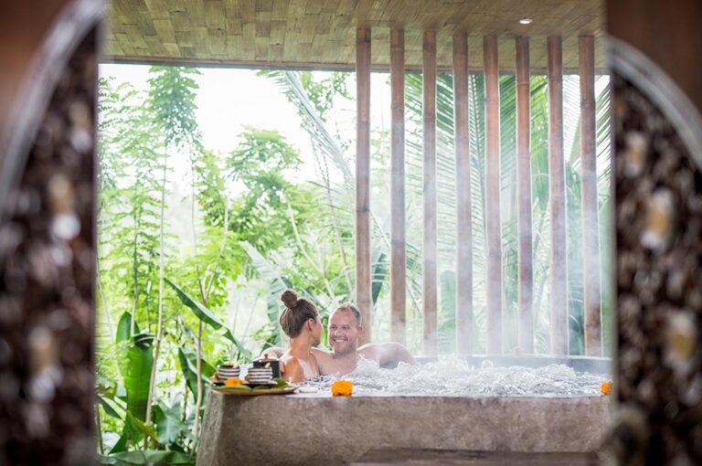 Couple's treatment with a bath at Serayu Wellness, The Kayon Jungle Resort