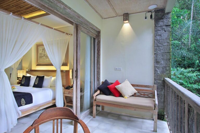 Kayon River Suite with balcony seating, The Kayon Ubud Resort