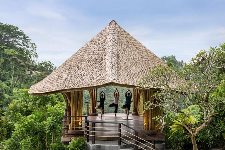 Yoga pavilion in the forest, The Kayon Valley Resort Ubud