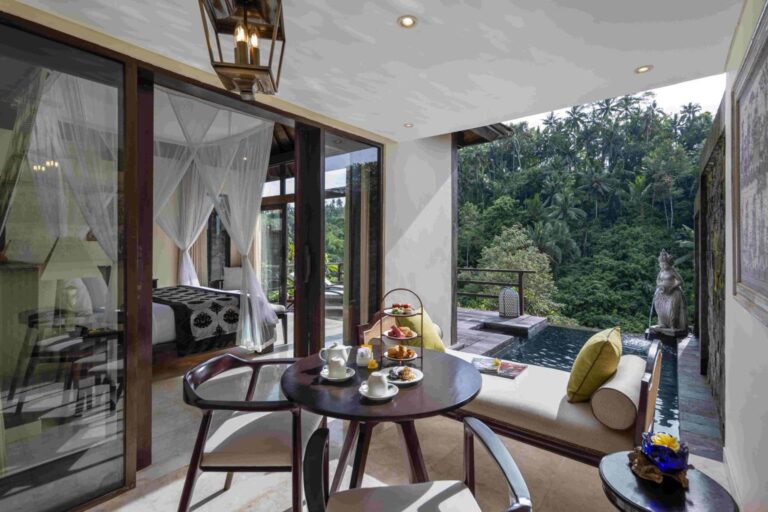 Kayon Valley Pool Villa terrace and pool, The Kayon Valley Resort Ubud