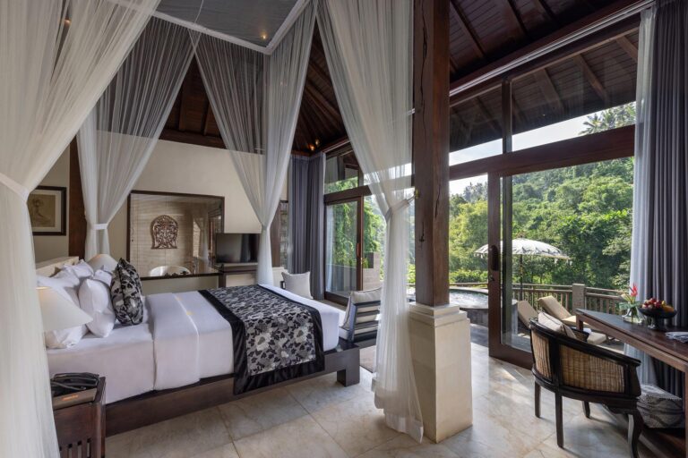 Premier Pool Villa with Spa Bath bedroom, The Kayon Valley Resort Ubud