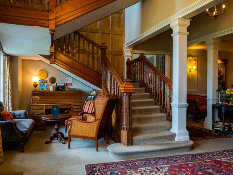 The oak entrance staircase, The Lake Country House Hotel & Spa