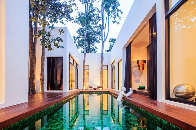 Courtyard pool and living pavilion of the 2-Bedroom Secret Pool Villa, The Library