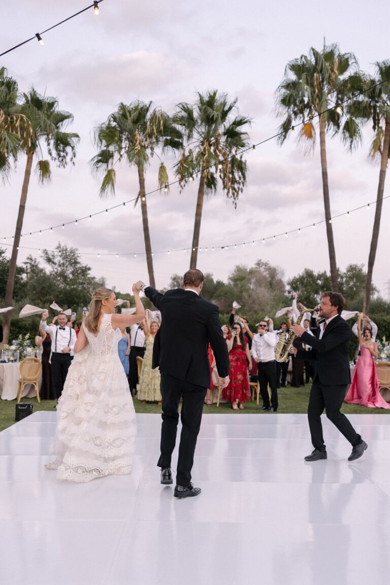 The first dance becomes the whole floor, The Mallorca Wedding Company