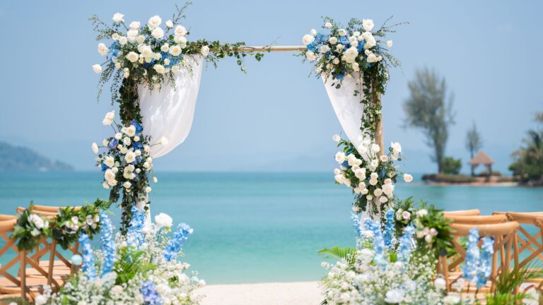 Wedding on the beach lawn, The Naka Island, A Luxury Collection Resort and Spa, Phuket