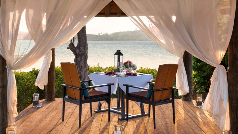 Zbar, the beachfront sunset bar, The Naka Island, A Luxury Collection Resort and Spa, Phuket