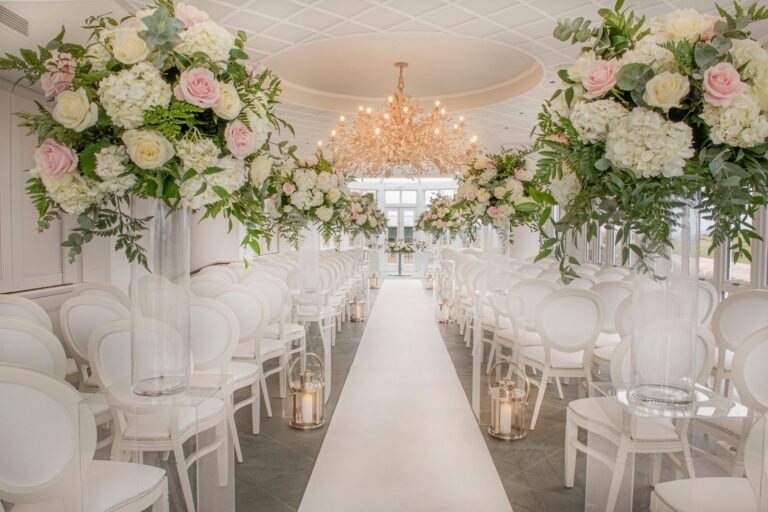A Ceremony Dressed with White Flowers, The Old Course Hotel