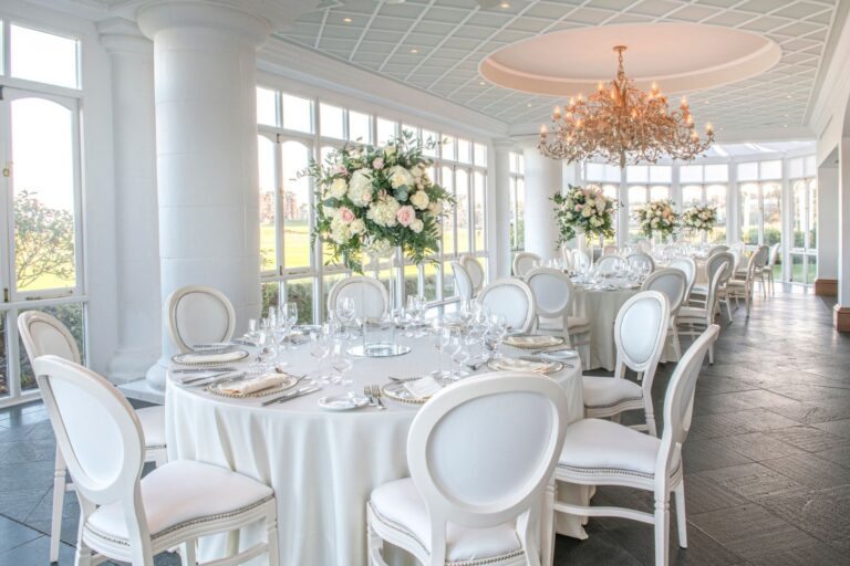 A Bright Reception Room Set for Dinner, The Old Course Hotel