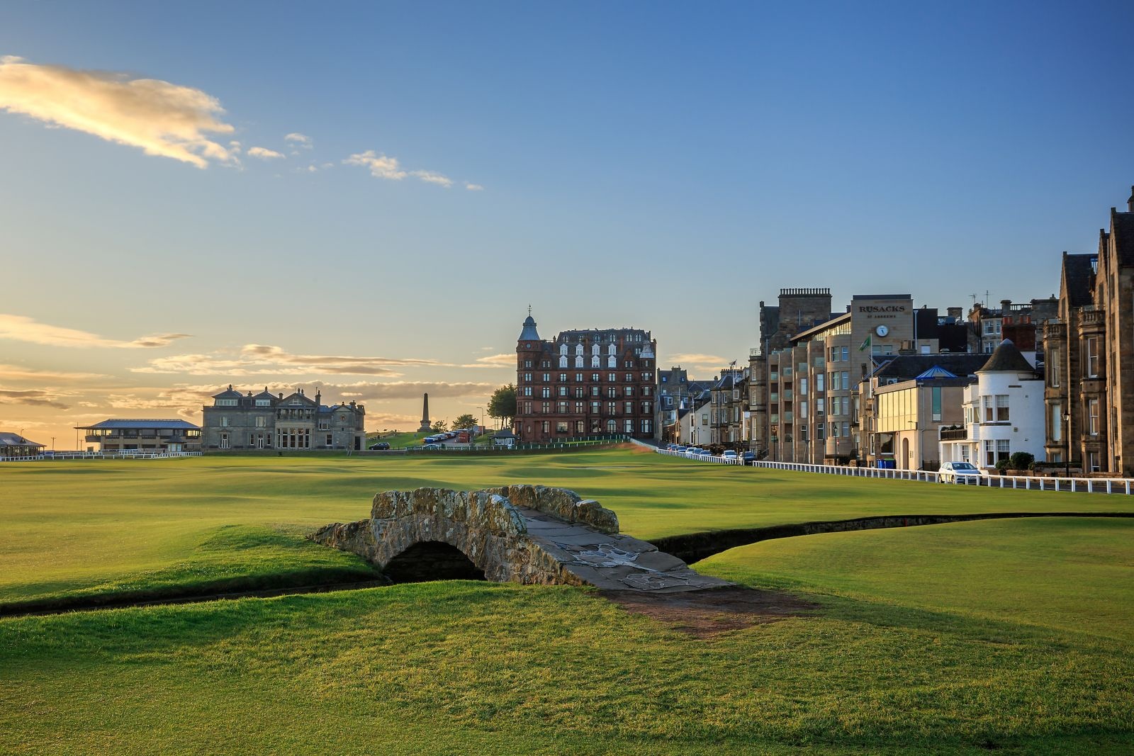The Old Course and St Andrews at Golden Hour, The Old Course Hotel