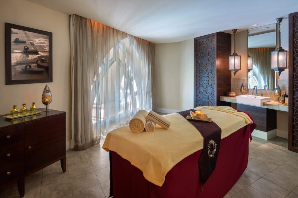 A treatment room at The Spa Longevity, The Palace Downtown Dubai