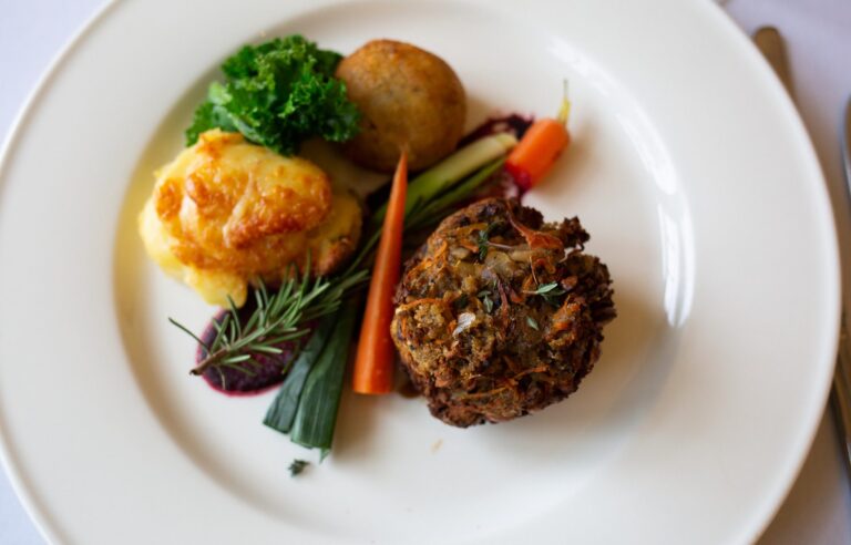 A main course plate, The Penrallt Country House Hotel