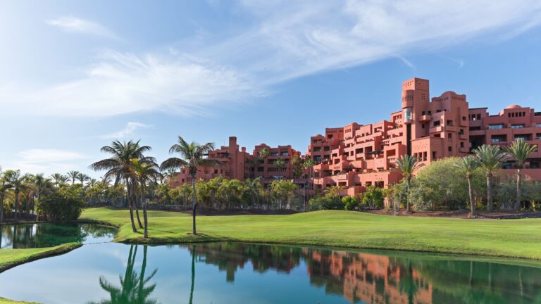 The championship golf course, edged by the ocean, The Ritz-Carlton, Abama