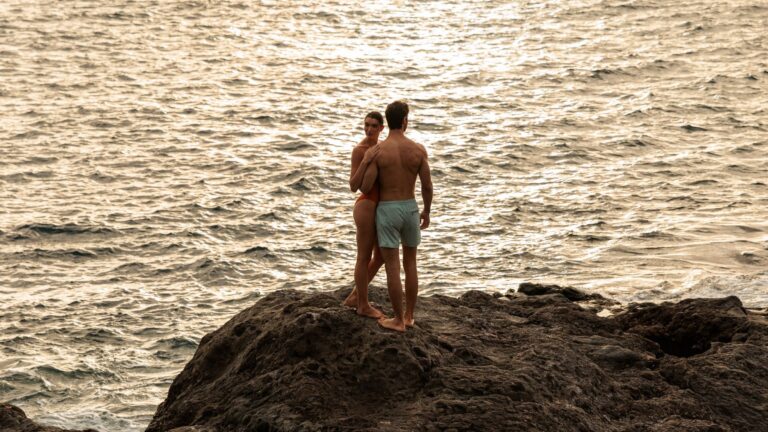 A couple at sunset on Abama Beach, The Ritz-Carlton, Abama