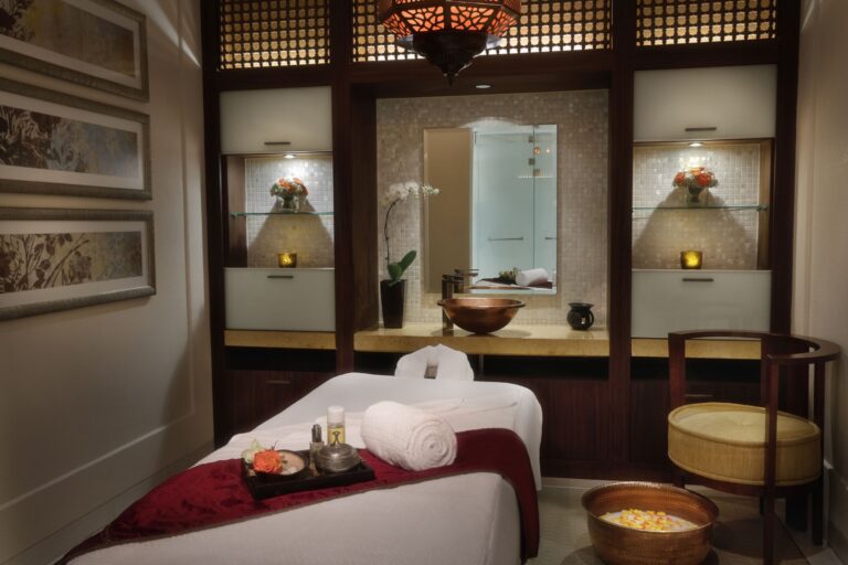 A treatment room at The Ritz-Carlton Spa, The Ritz-Carlton, Dubai