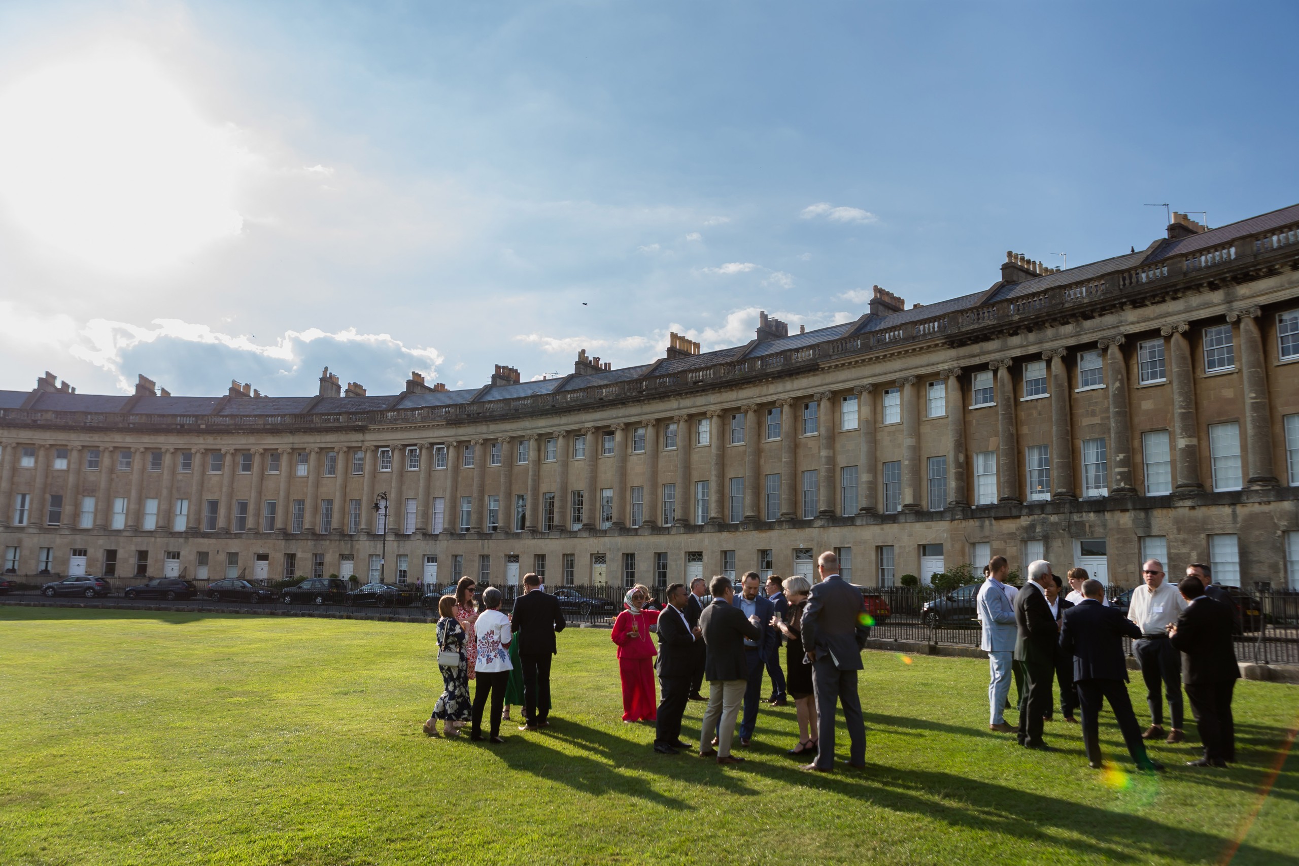 The Royal Crescent seen across the lawn, The Royal Crescent Hotel & Spa
