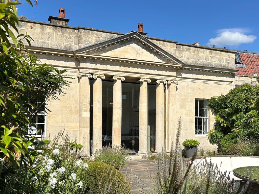 The Garden Villa and its stone portico, The Royal Crescent Hotel & Spa